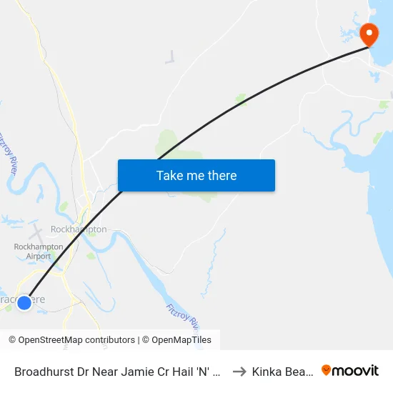 Broadhurst Dr Near Jamie Cr Hail 'N' Ride to Kinka Beach map