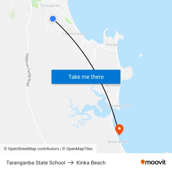 Taranganba State School to Kinka Beach map