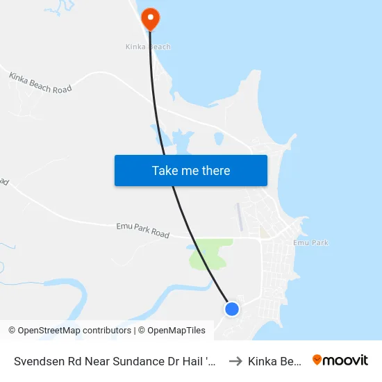 Svendsen Rd Near Sundance Dr Hail 'N' Ride to Kinka Beach map