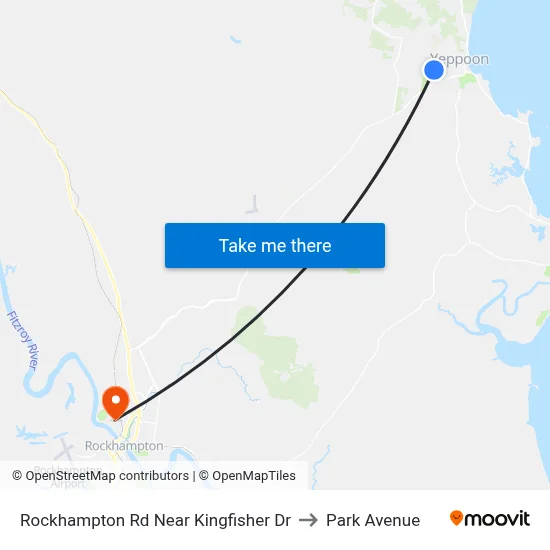 Rockhampton Rd Near Kingfisher Dr to Park Avenue map