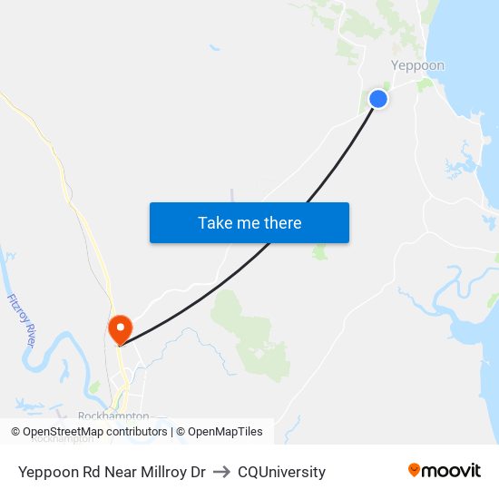 Yeppoon Rd Near Millroy Dr to CQUniversity map