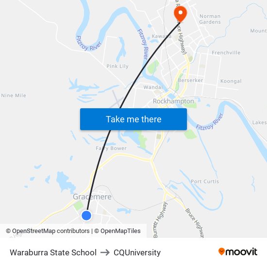 Waraburra State School to CQUniversity map