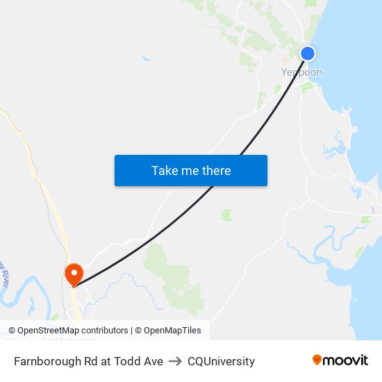 Farnborough Rd at Todd Ave to CQUniversity map