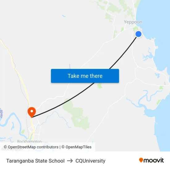 Taranganba State School to CQUniversity map