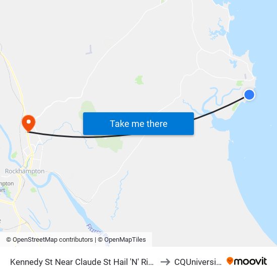 Kennedy St Near Claude St Hail 'N' Ride to CQUniversity map
