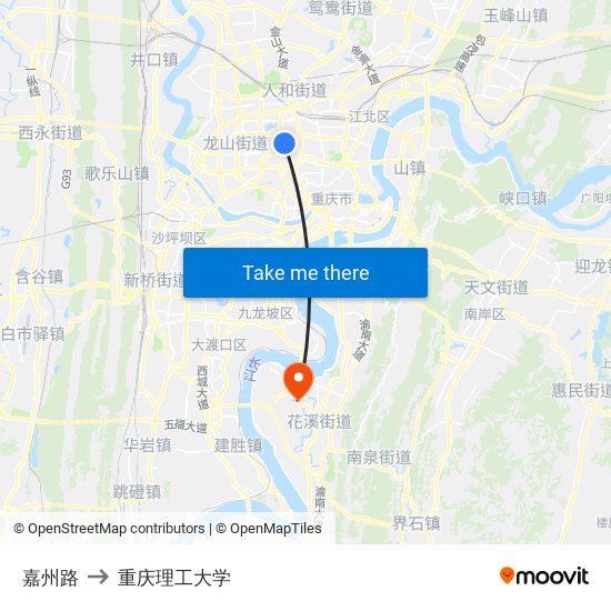 嘉州路 to 重庆理工大学 map