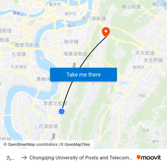Nine Kilometers to Chongqing University of Posts and Telecommunications map