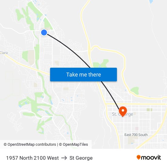 1957 North 2100 West to St George map