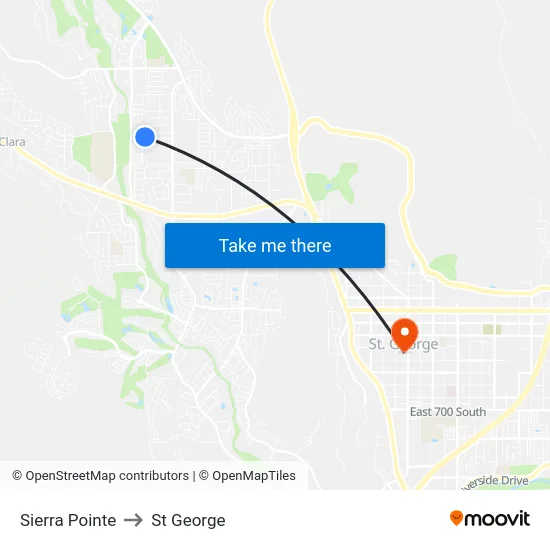 Sierra Pointe to St George map
