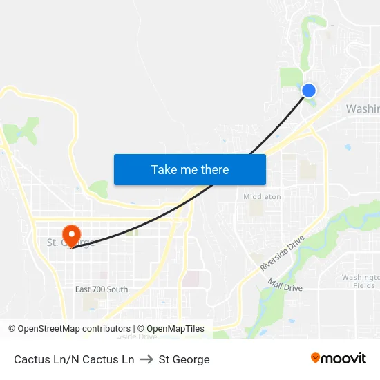 Cactus Ln/N Cactus Ln to St George map