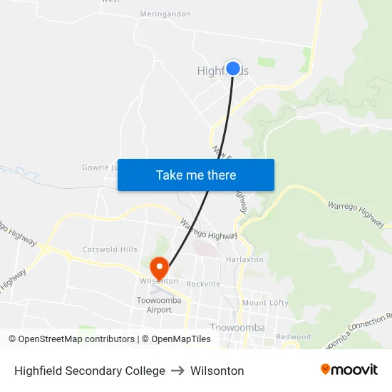 Highfield Secondary College to Wilsonton map