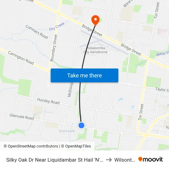 Silky Oak Dr Near Liquidambar St Hail 'N' Ride to Wilsonton map