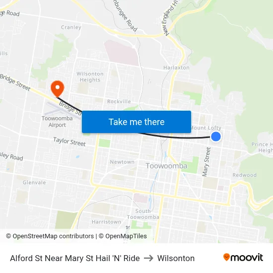 Alford St Near Mary St Hail 'N' Ride to Wilsonton map
