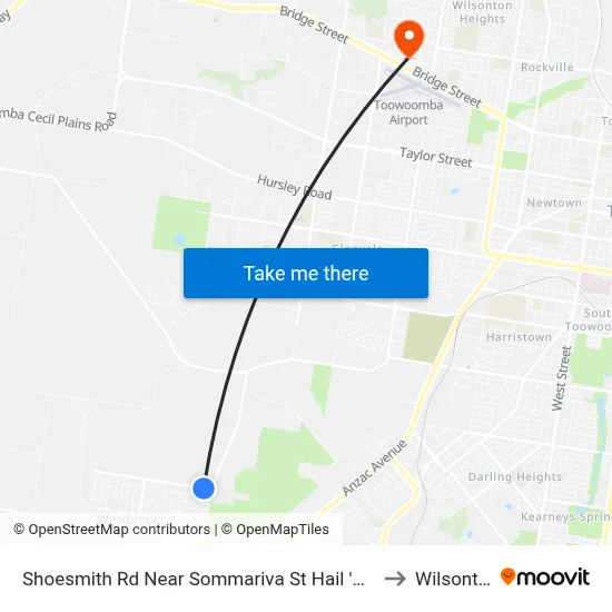 Shoesmith Rd Near Sommariva St Hail 'N' Ride to Wilsonton map
