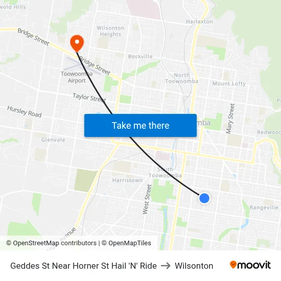 Geddes St Near Horner St Hail 'N' Ride to Wilsonton map