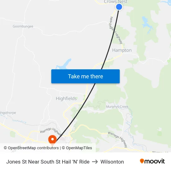 Jones St Near South St Hail 'N' Ride to Wilsonton map