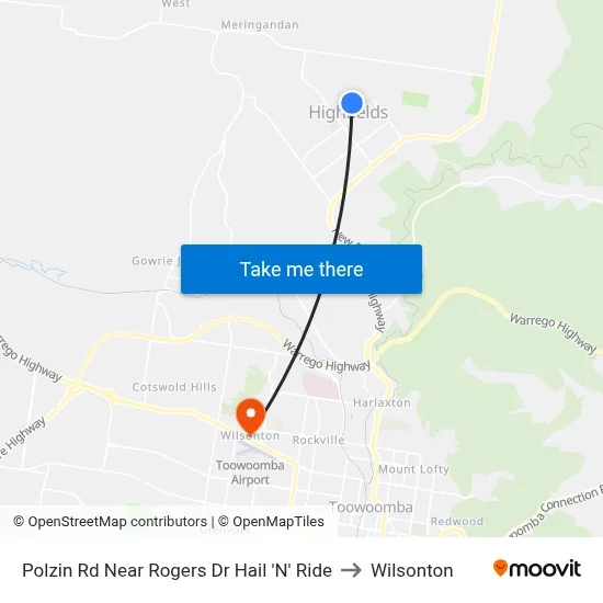 Polzin Rd Near Rogers Dr Hail 'N' Ride to Wilsonton map