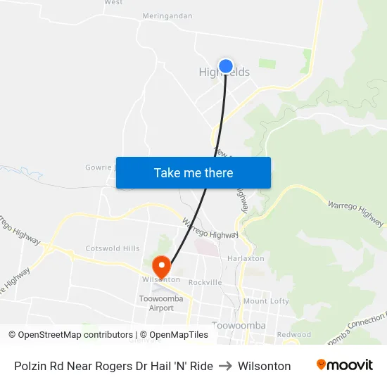 Polzin Rd Near Rogers Dr Hail 'N' Ride to Wilsonton map