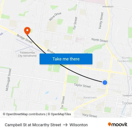 Campbell St at Mccarthy Street to Wilsonton map