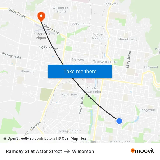 Ramsay St at Aster Street to Wilsonton map