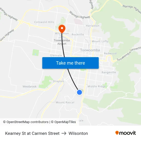 Kearney St at Carmen Street to Wilsonton map
