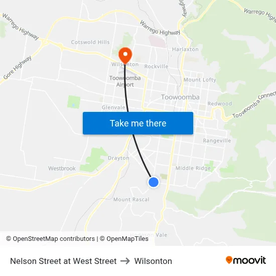 Nelson Street at West Street to Wilsonton map