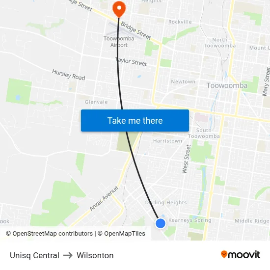 Unisq Central to Wilsonton map
