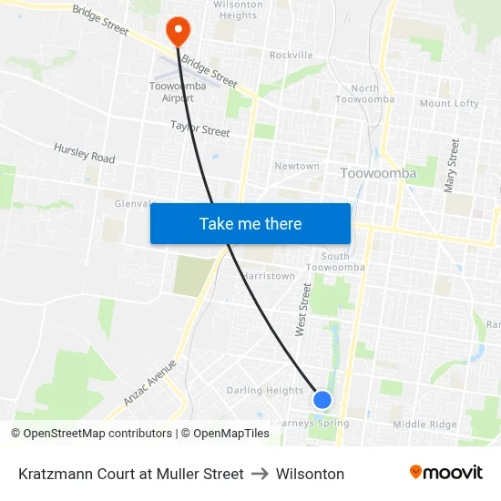 Kratzmann Court at Muller Street to Wilsonton map