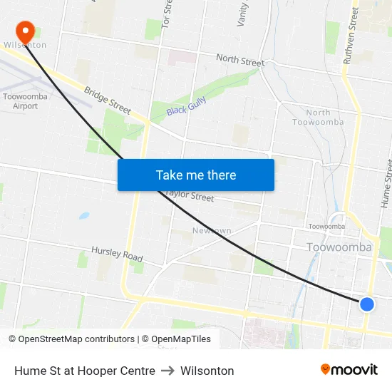 Hume St at Hooper Centre to Wilsonton map