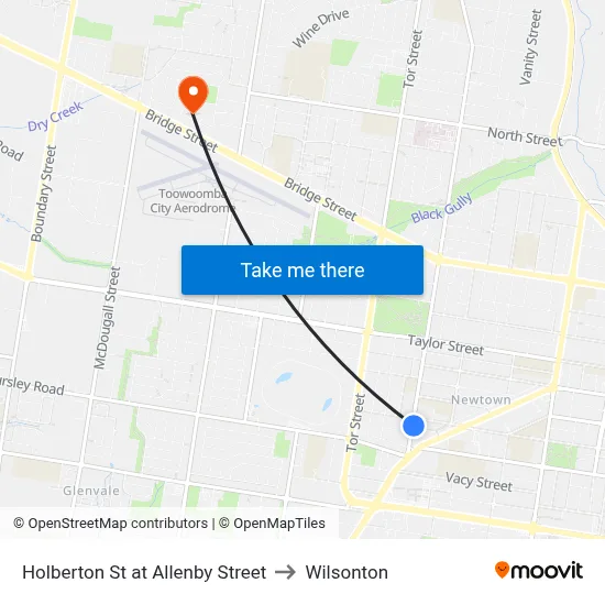 Holberton St at Allenby Street to Wilsonton map