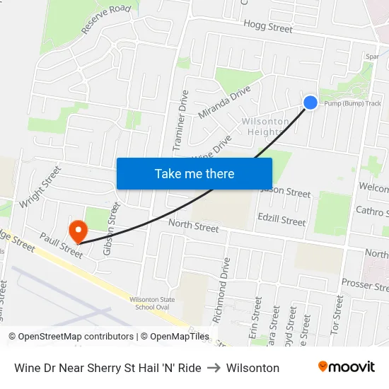 Wine Dr Near Sherry St Hail 'N' Ride to Wilsonton map