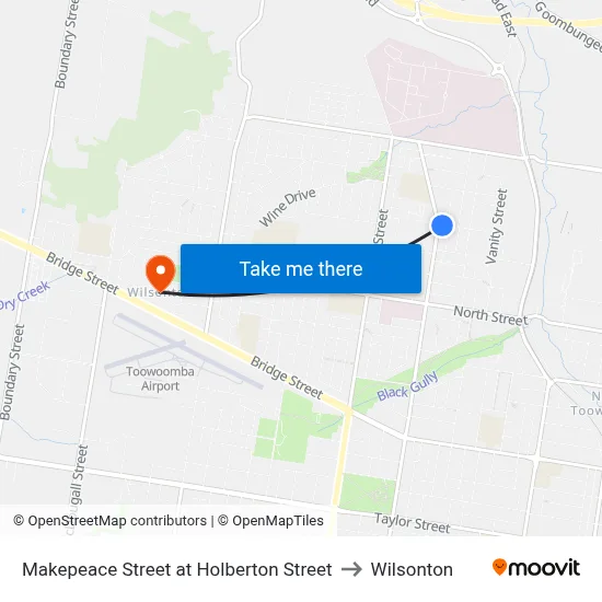 Makepeace Street at Holberton Street to Wilsonton map