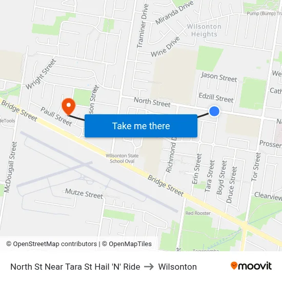 North St Near Tara St Hail 'N' Ride to Wilsonton map