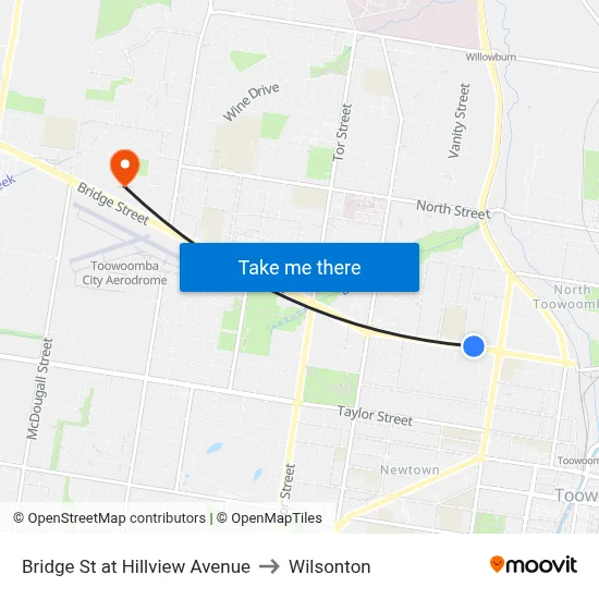 Bridge St at Hillview Avenue to Wilsonton map