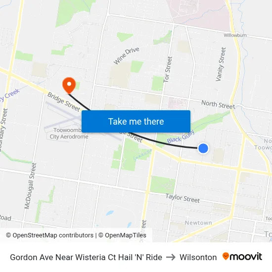 Gordon Ave Near Wisteria Ct Hail 'N' Ride to Wilsonton map