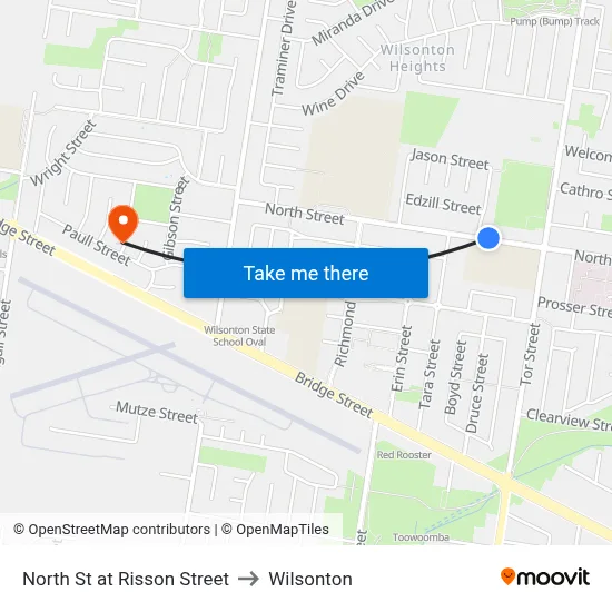North St at Risson Street to Wilsonton map
