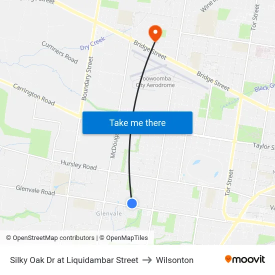 Silky Oak Dr at Liquidambar Street to Wilsonton map