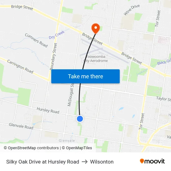 Silky Oak Drive at Hursley Road to Wilsonton map