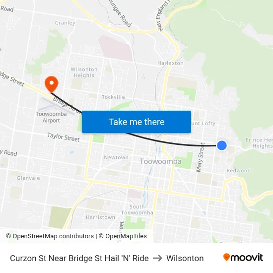 Curzon St Near Bridge St Hail 'N' Ride to Wilsonton map