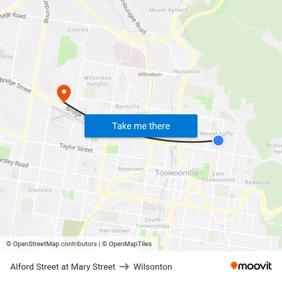 Alford Street at Mary Street to Wilsonton map