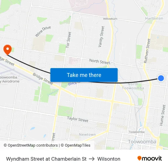Wyndham Street at Chamberlain St to Wilsonton map