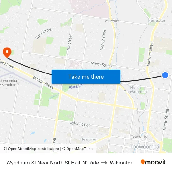 Wyndham St Near North St Hail 'N' Ride to Wilsonton map