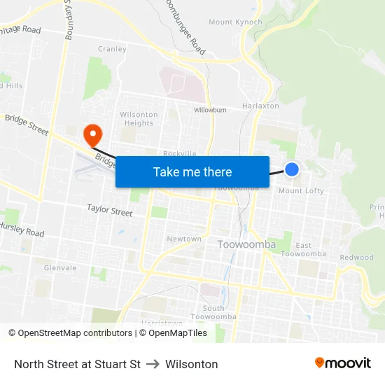 North Street at Stuart St to Wilsonton map