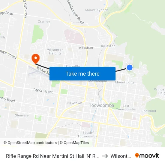 Rifle Range Rd Near Martini St Hail 'N' Ride to Wilsonton map