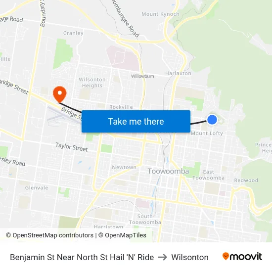 Benjamin St Near North St Hail 'N' Ride to Wilsonton map