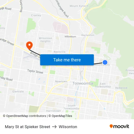 Mary St at Spieker Street Hail 'N' Ride to Wilsonton map