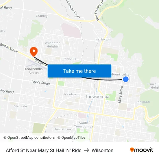 Alford St Near Mary St Hail 'N' Ride to Wilsonton map