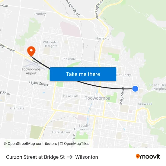 Curzon Street at Bridge St to Wilsonton map