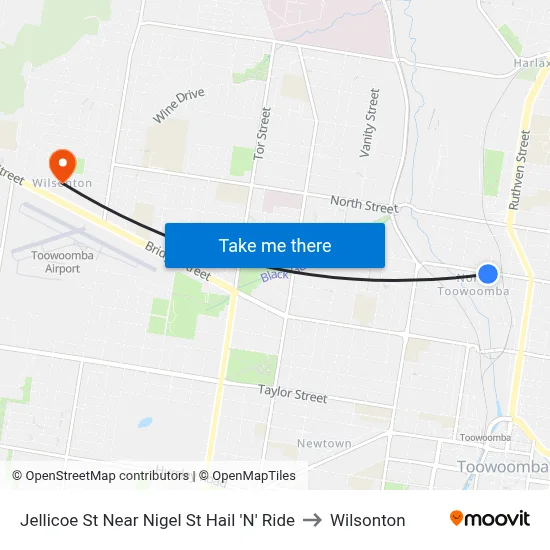Jellicoe St Near Nigel St Hail 'N' Ride to Wilsonton map