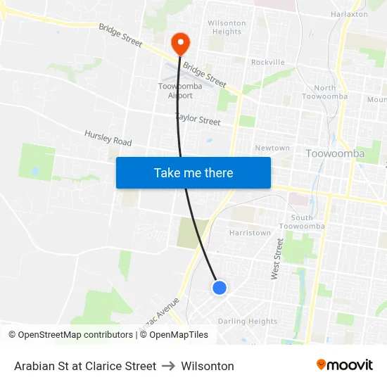 Arabian St at Clarice Street to Wilsonton map